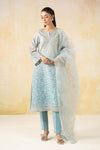 3 Piece Embroidered Self Jacquard Lawn Suit