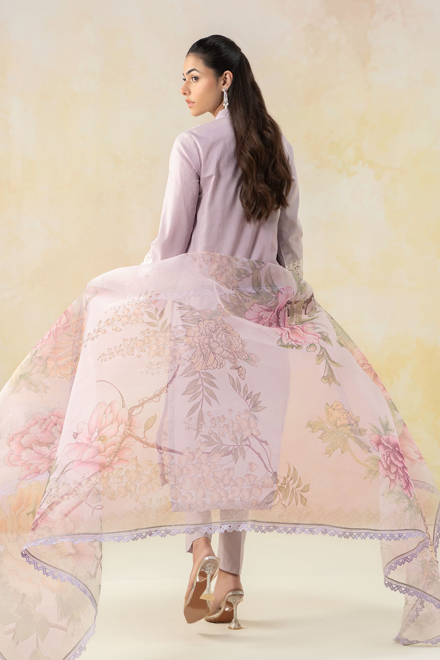 3 Piece Embroidered Dobby Lawn Suit