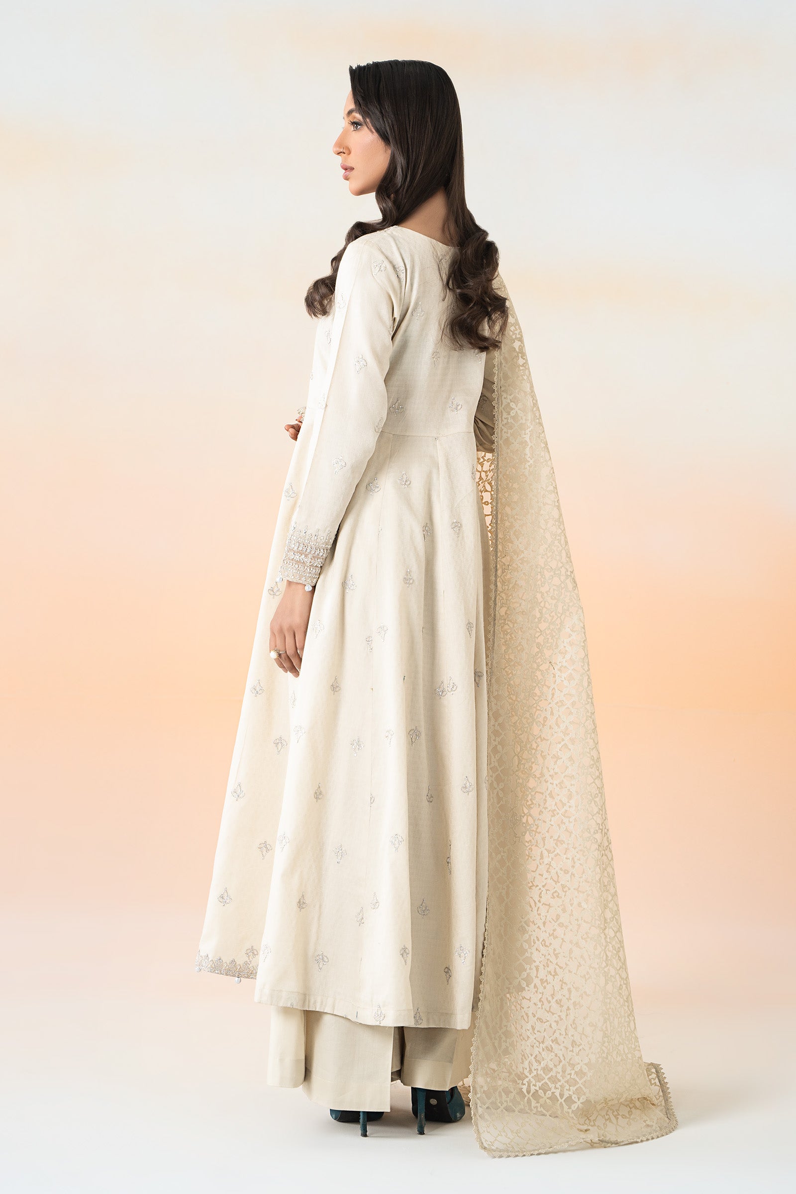 3 Piece Embroidered Dobby Lawn Suit