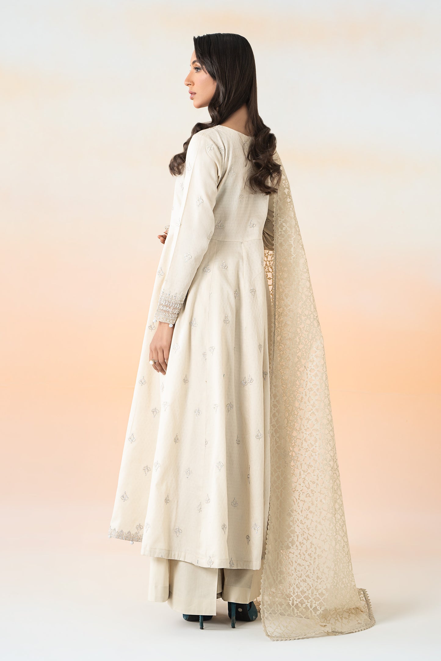 3 Piece Embroidered Dobby Lawn Suit