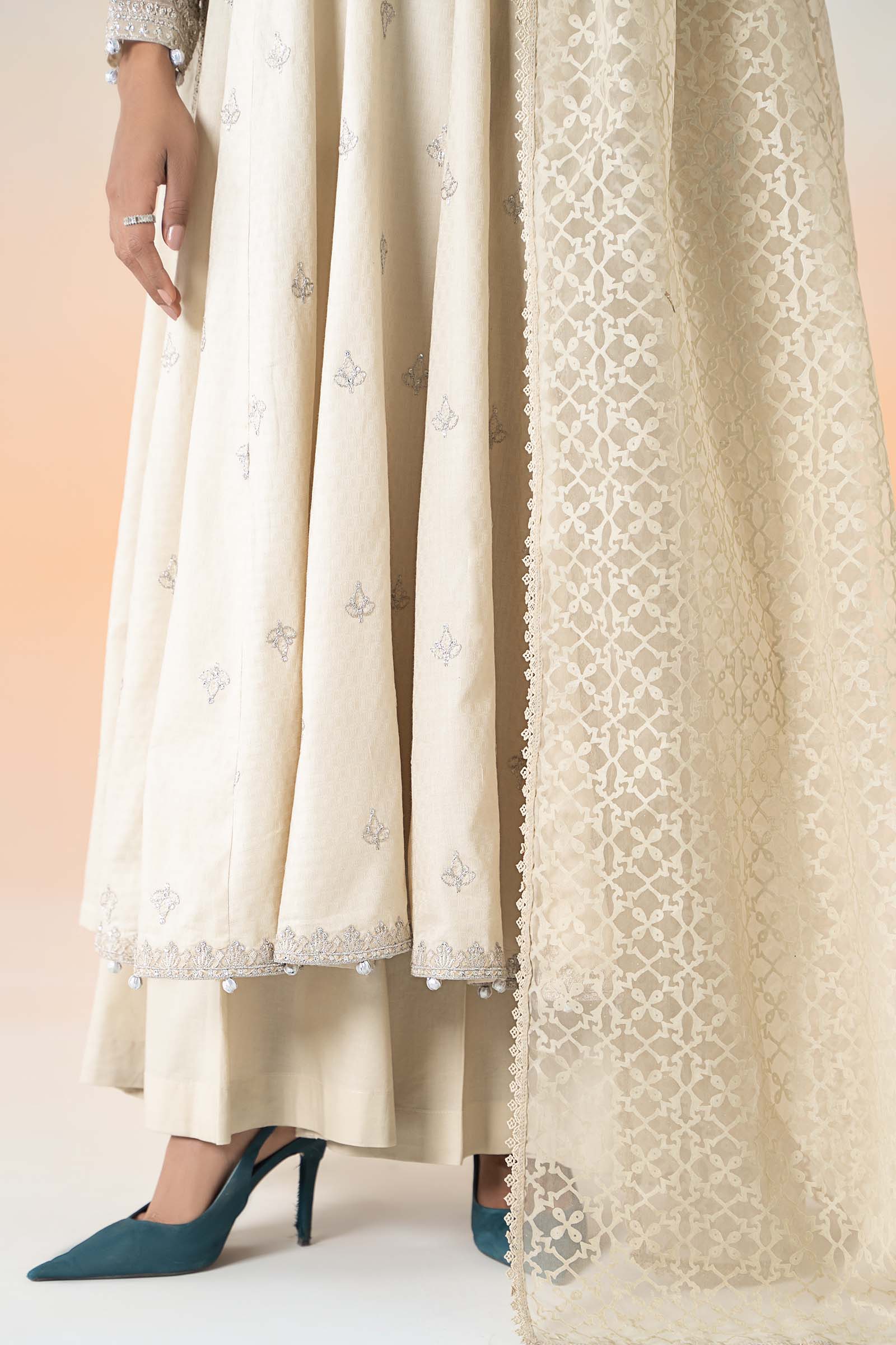 3 Piece Embroidered Dobby Lawn Suit