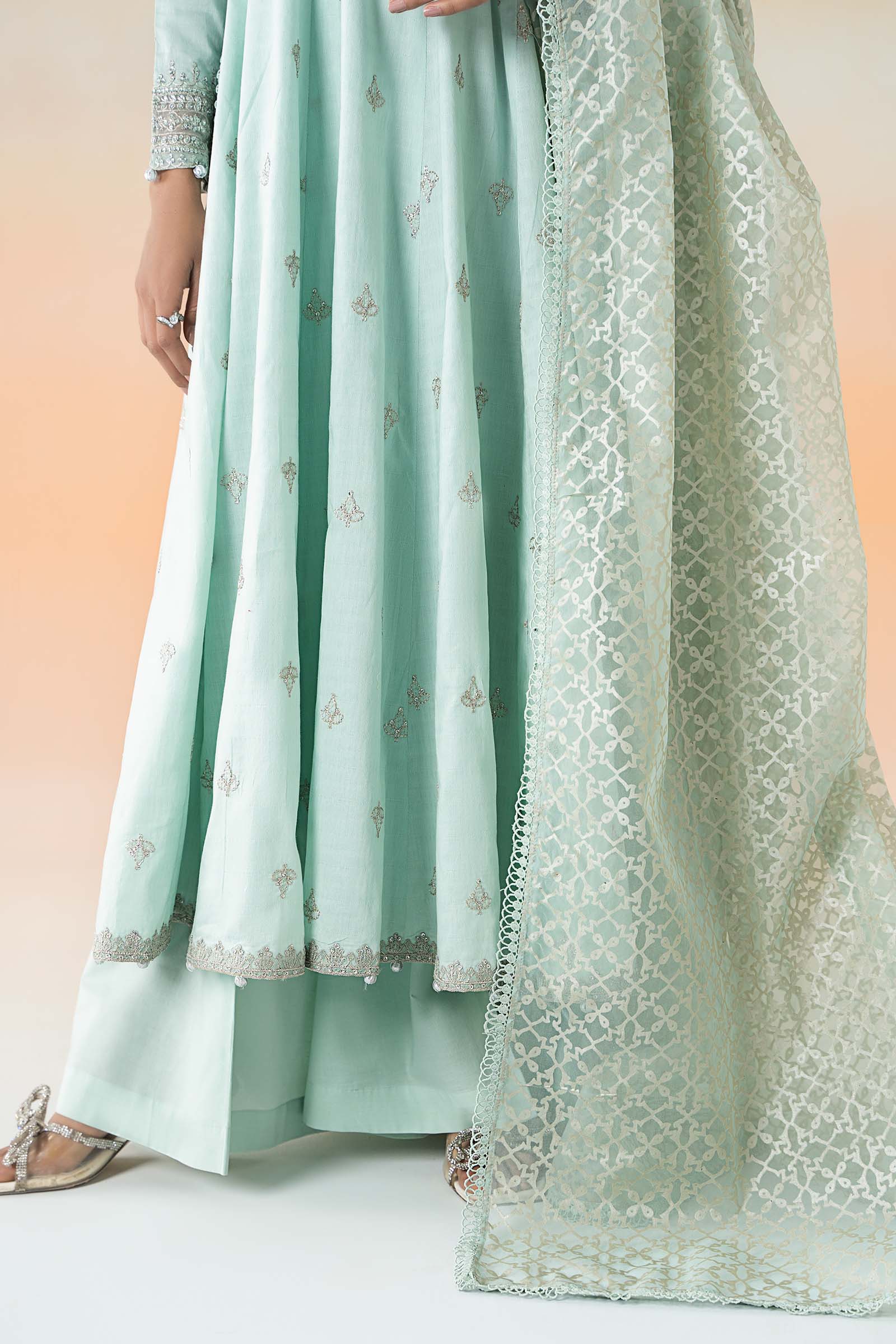 3 Piece Embroidered Dobby Lawn Suit