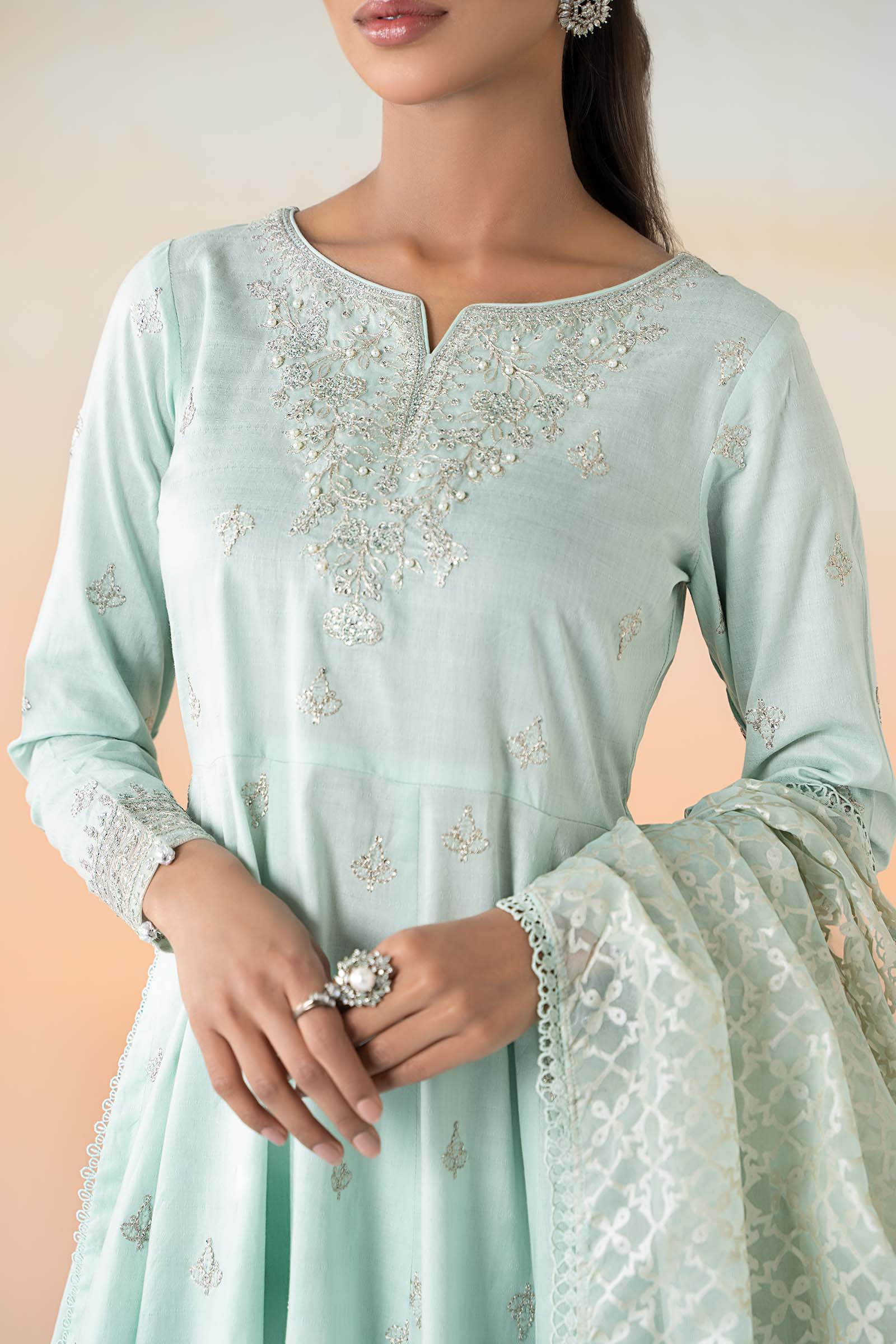 3 Piece Embroidered Dobby Lawn Suit
