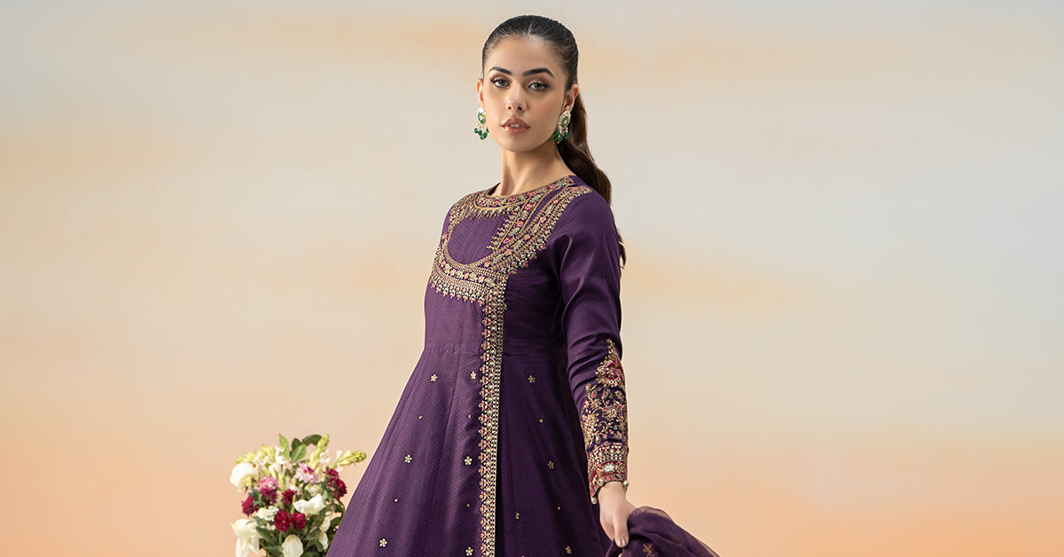 3 Piece Embroidered Dobby Lawn Suit