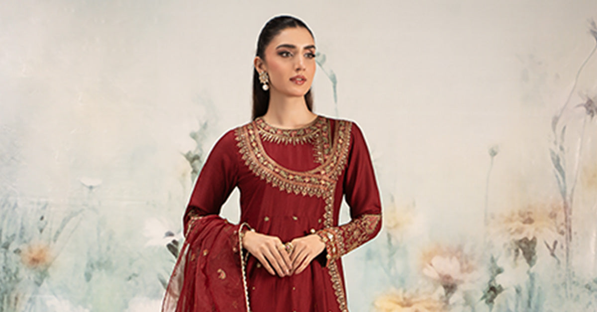 3 Piece Embroidered Dobby Lawn Suit