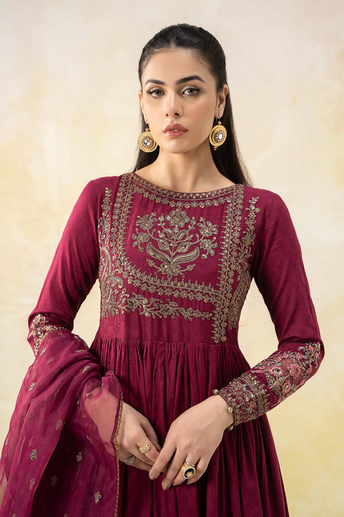 3 Piece Embroidered Self Jacquard Lawn Suit