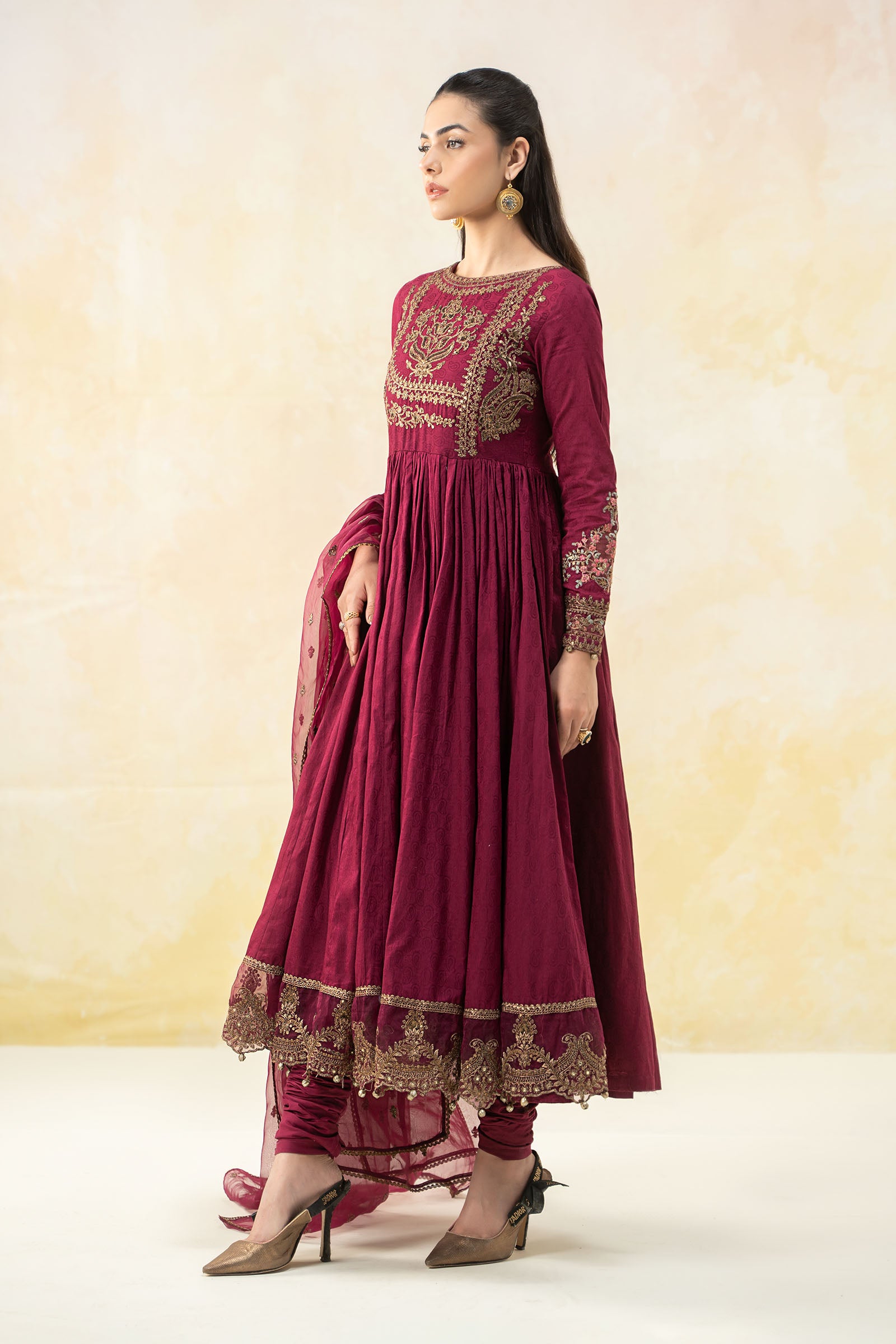 3 Piece Embroidered Self Jacquard Lawn Suit