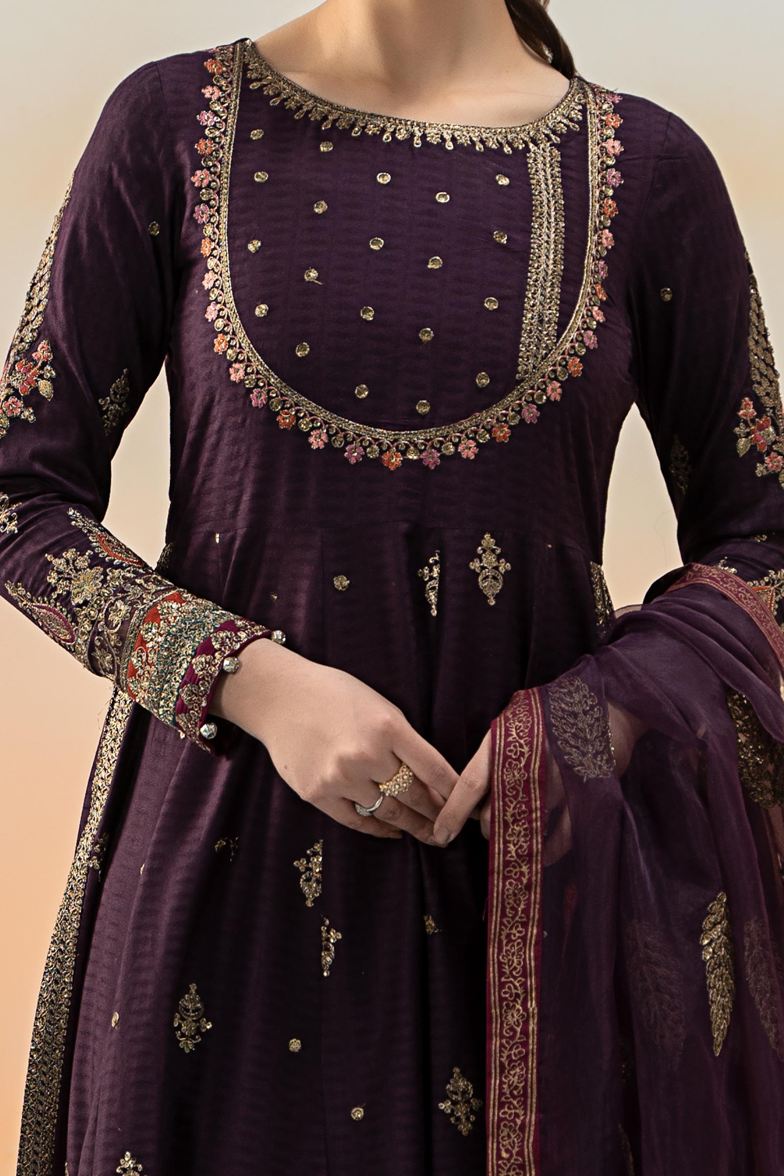 3 Piece Embroidered Doby Lawn Suit