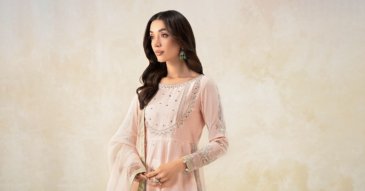 3 Piece Embroidered Doby Lawn Suit