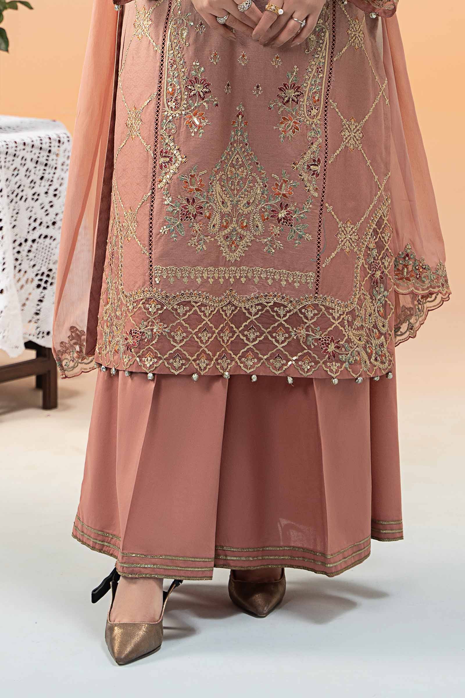 3 Piece Embroidered Self Jacquard Lawn Suit