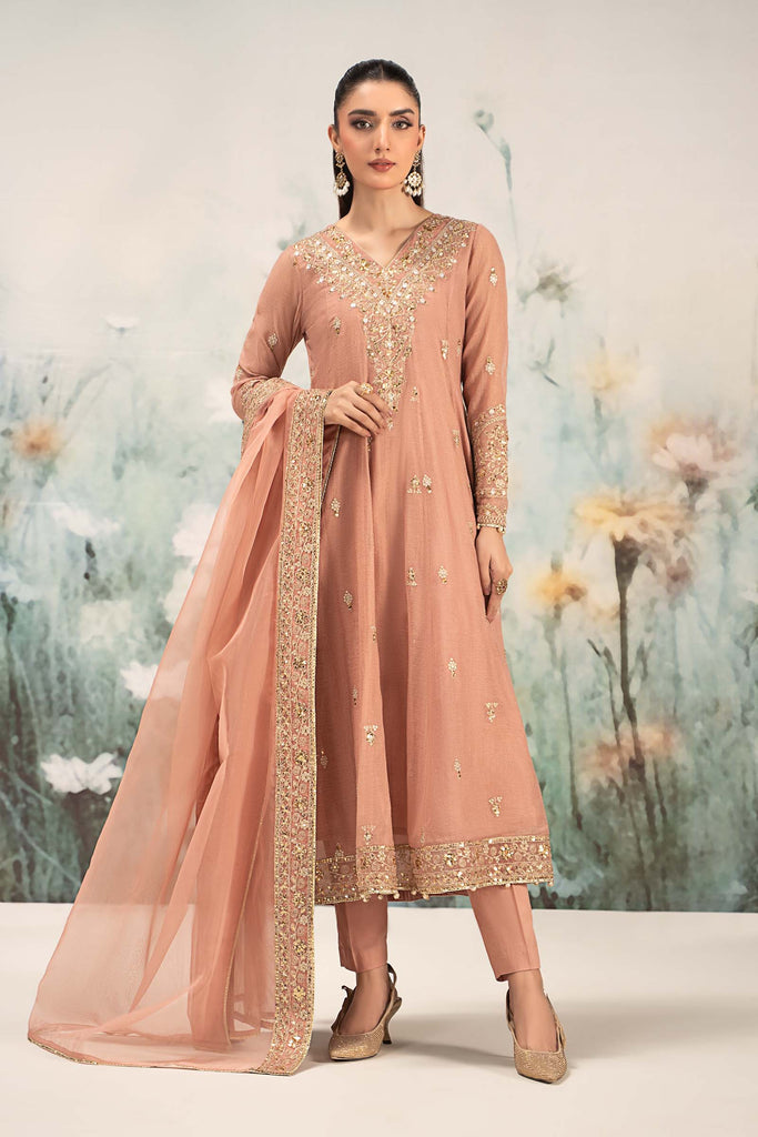 Maria B 3 Piece Embroidered Cotton Net Suit, view 1