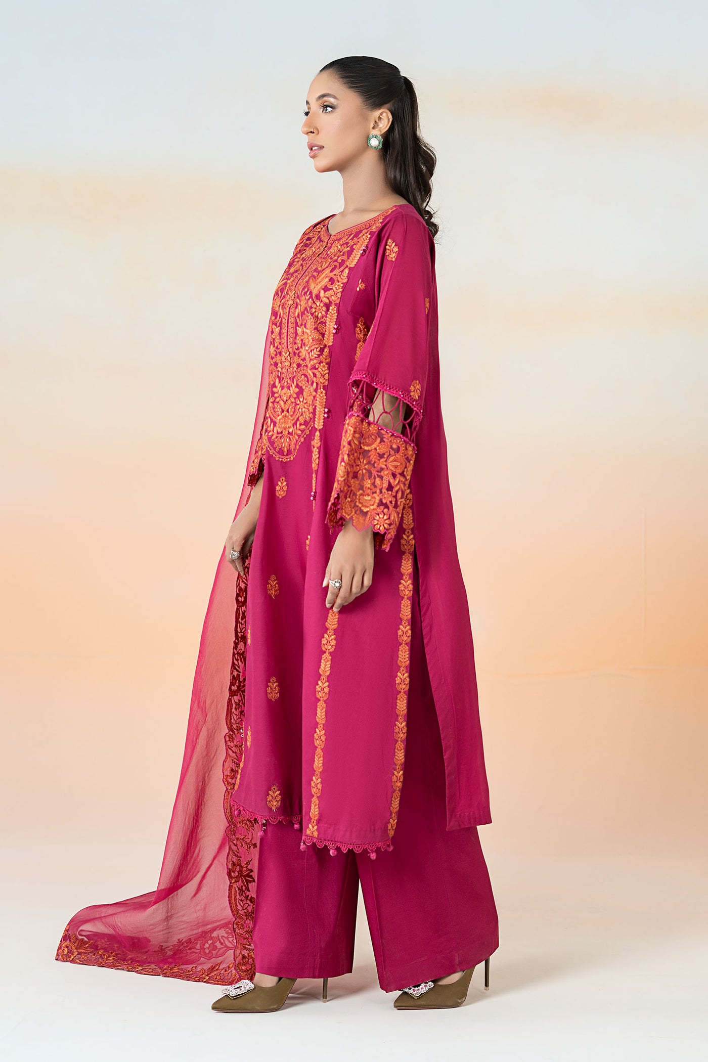3 Piece Embroidered Lawn Suit | DW-EF25-95