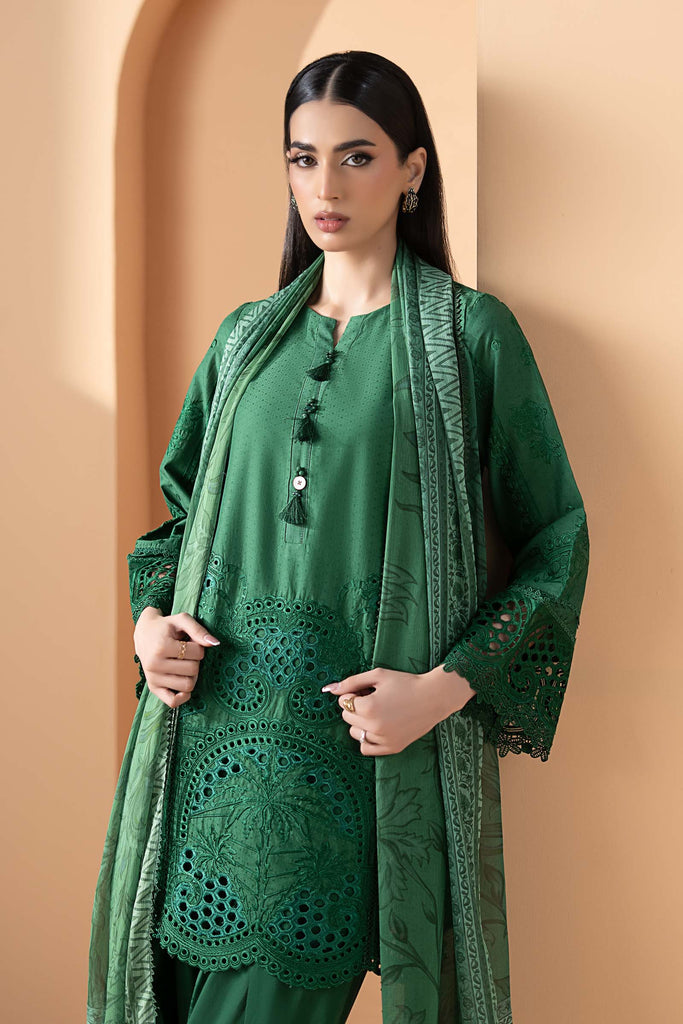 Maria B 3 Piece Embroidered Dobby Lawn Suit, view 1