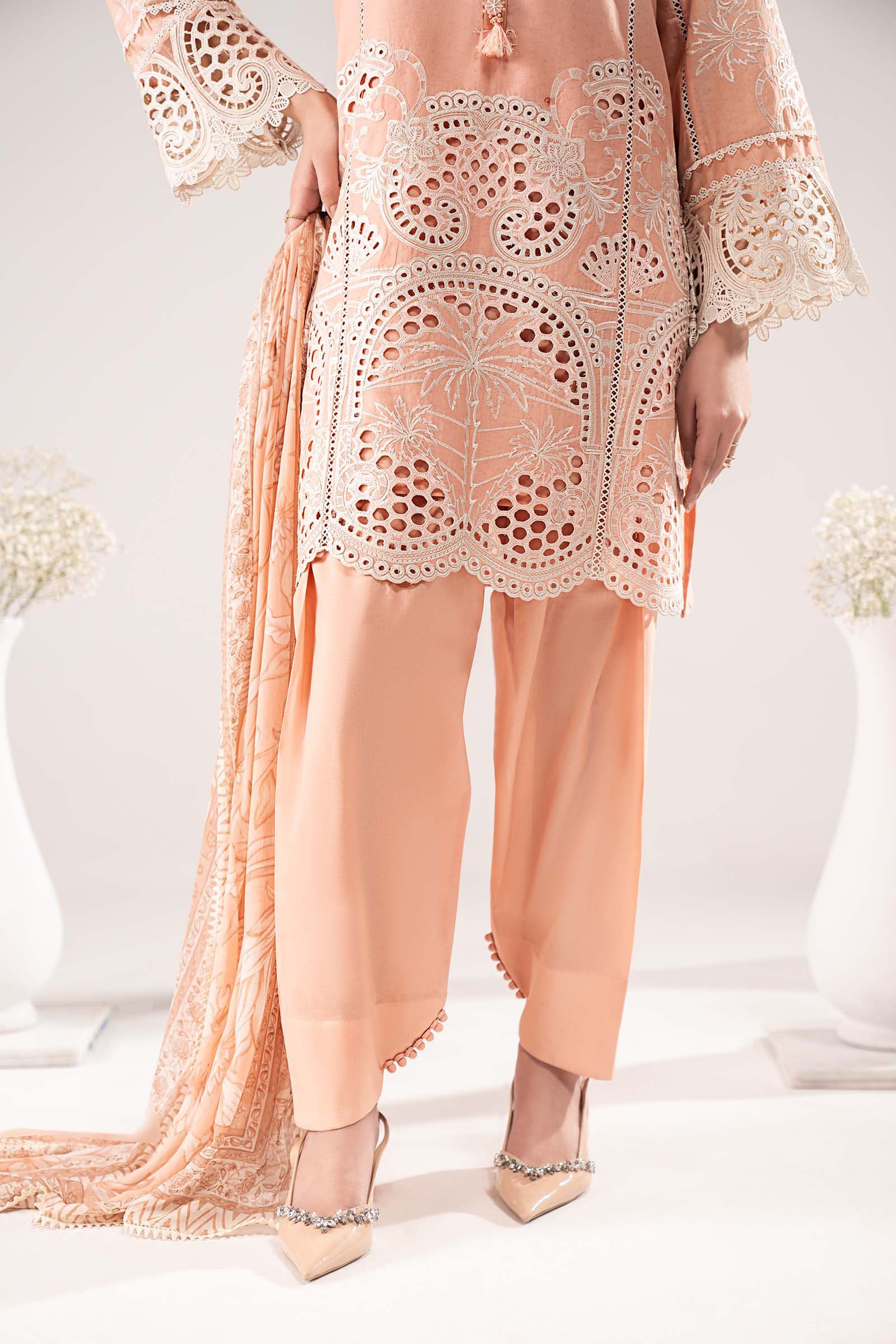 3 Piece Embroidered Dobby Lawn Suit