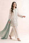 3 Piece Embroidered Cotton Net Suit