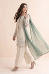 3 Piece Embroidered Cotton Net Suit