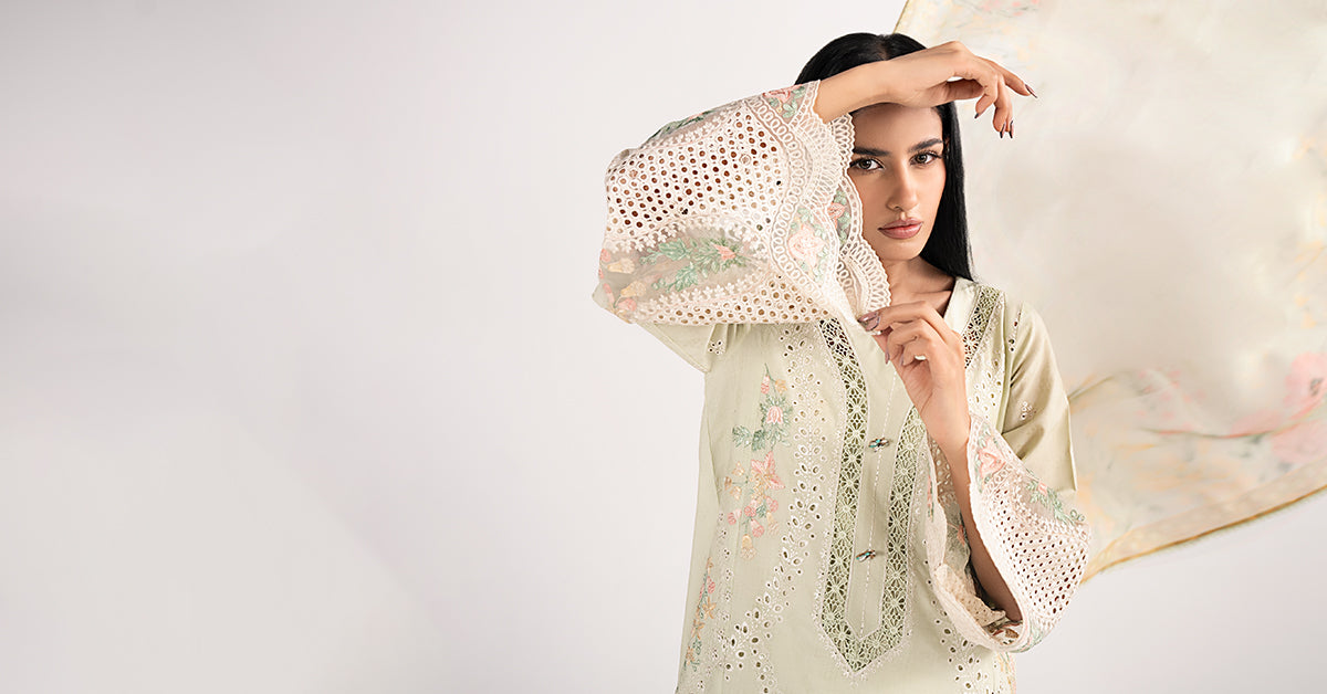 3 Piece Embroidered Dobby Lawn Suit