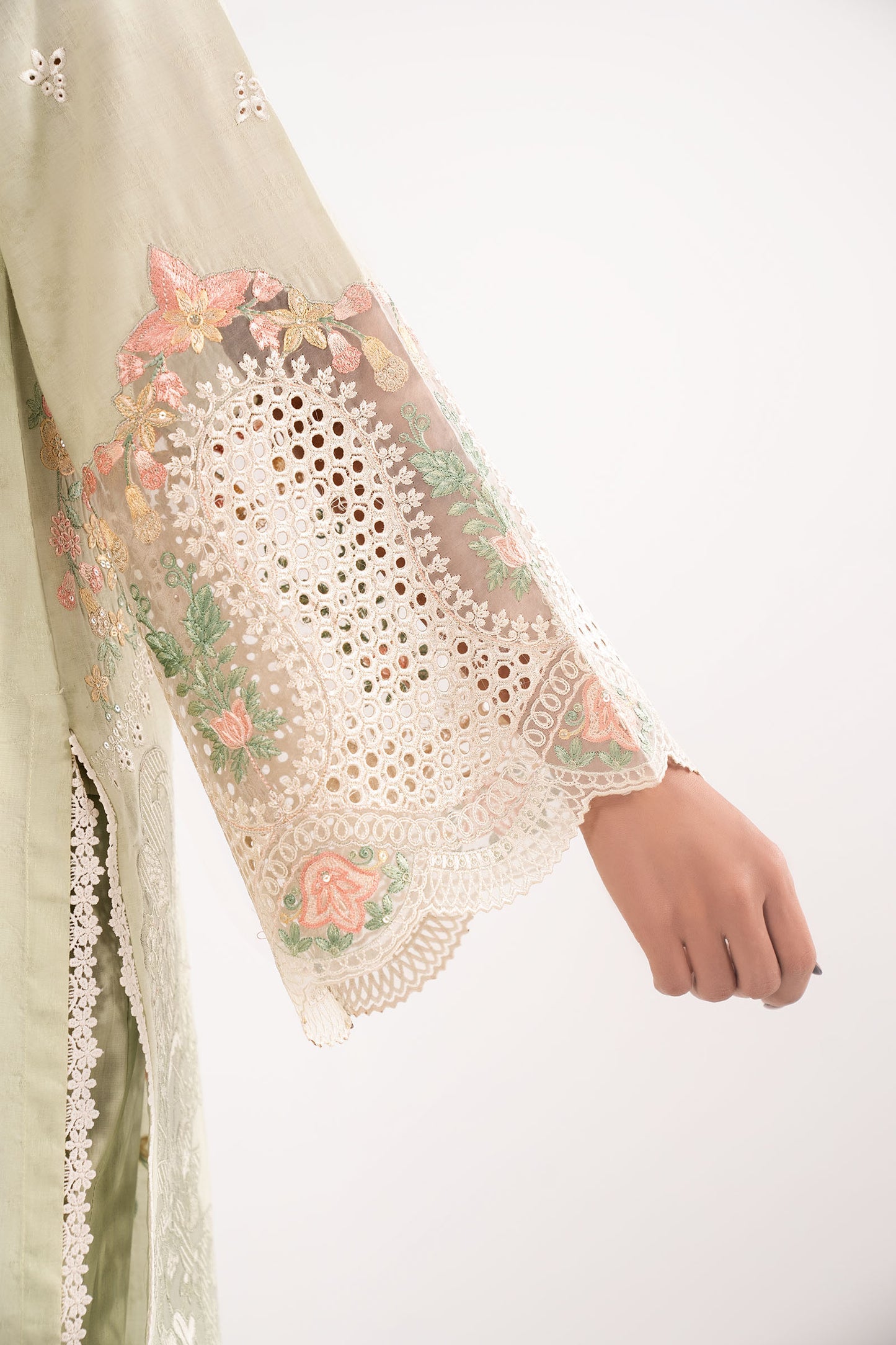 3 Piece Embroidered Dobby Lawn Suit