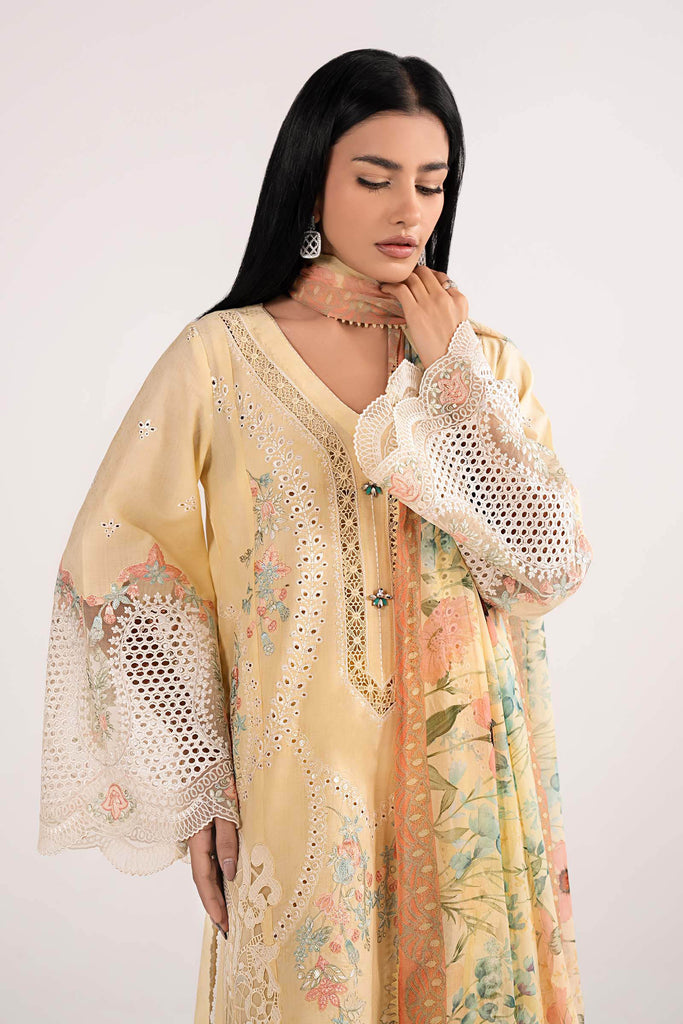 Maria B 3 Piece Embroidered Dobby Lawn Suit, view 1