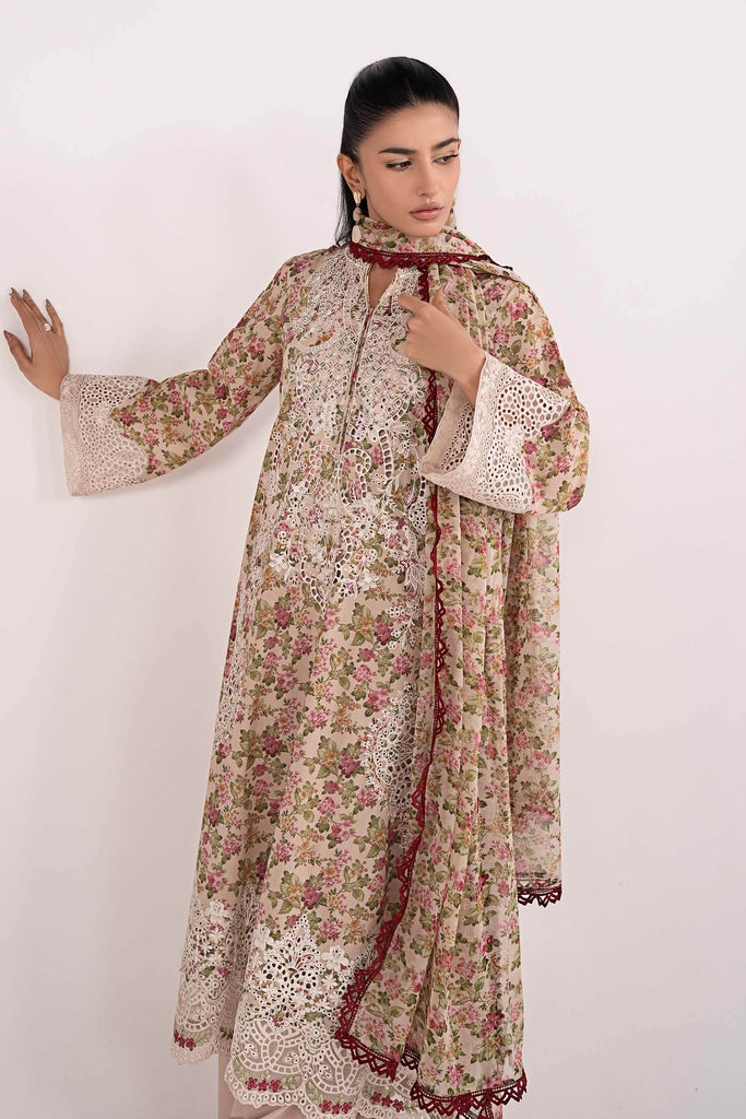 Maria B 3 Piece Embroidered Lawn Suit, view 1