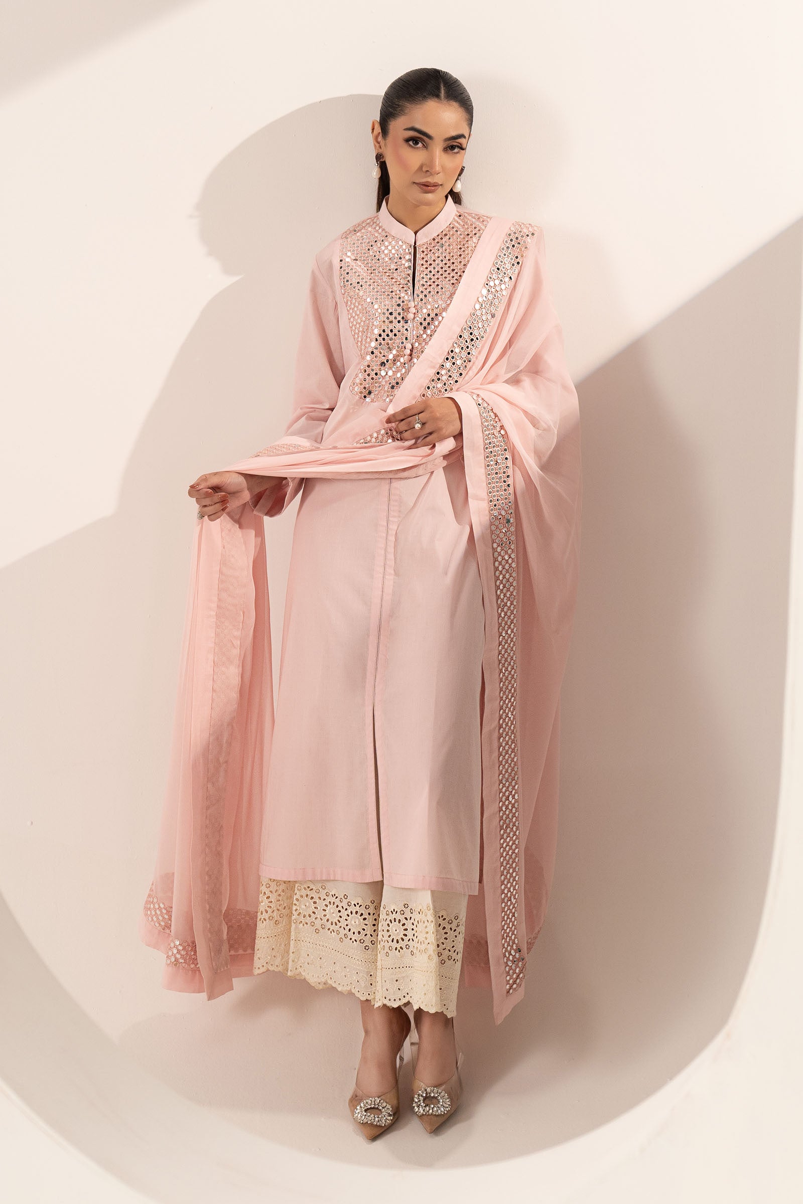 3 Piece Embroidered Dobby Lawn Suit