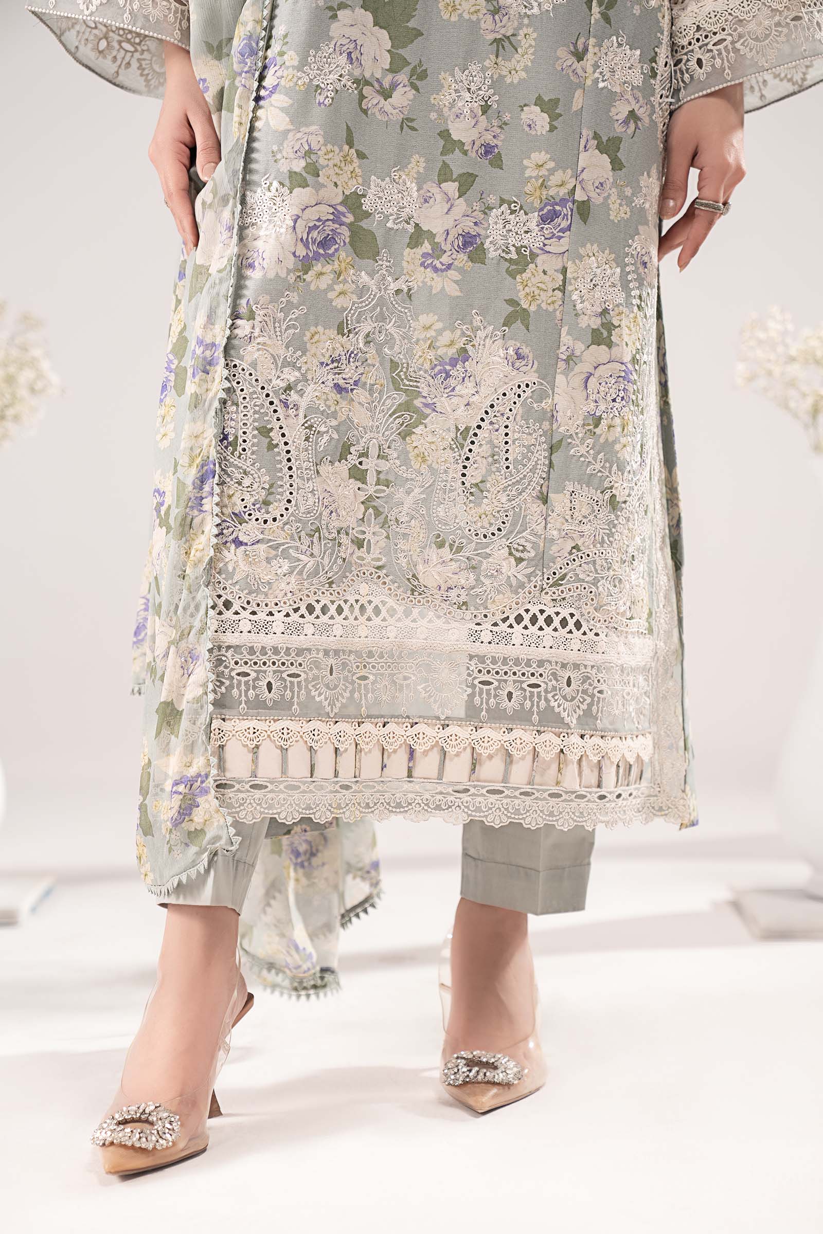 3 Piece Embroidered Dobby Lawn Suit