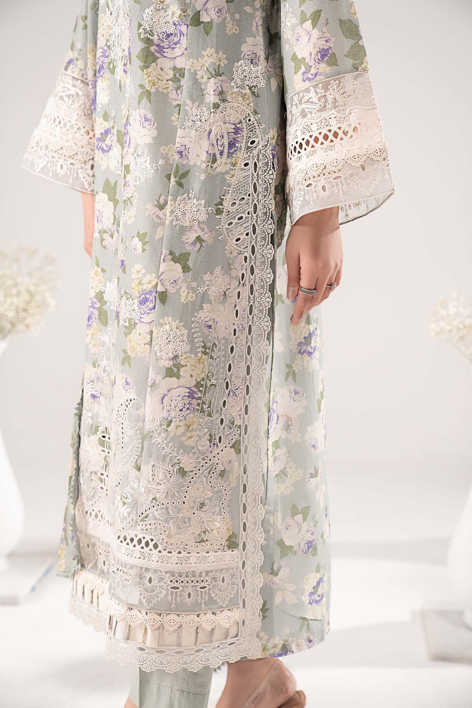 3 Piece Embroidered Dobby Lawn Suit