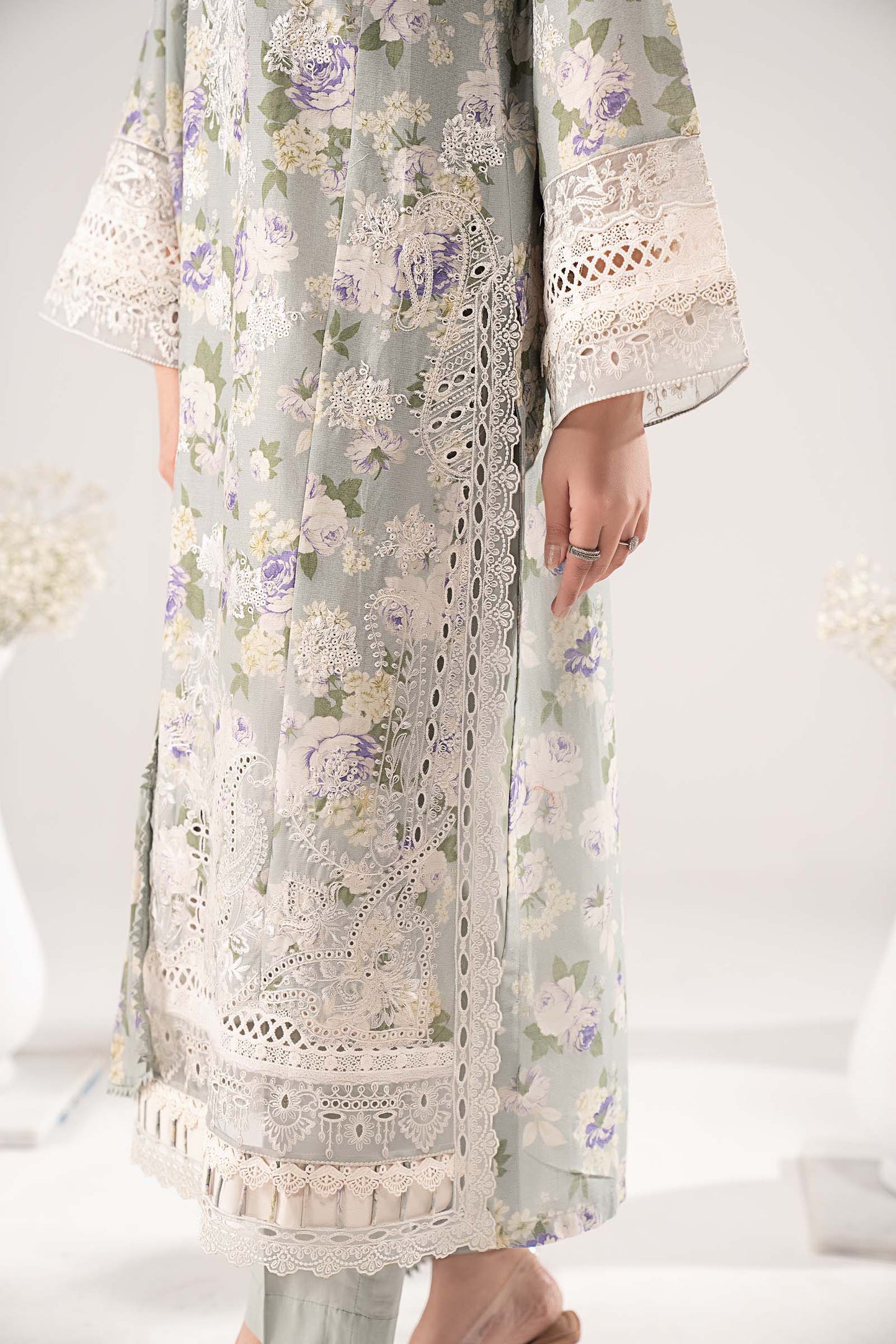 3 Piece Embroidered Dobby Lawn Suit