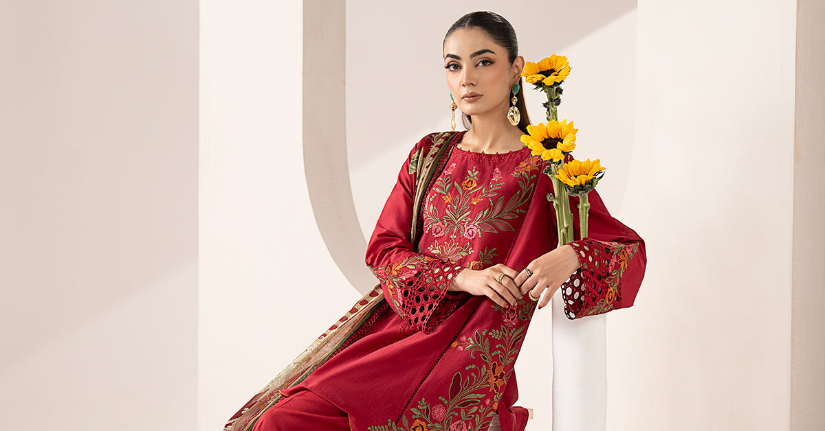 3 Piece Embroidered Lawn Suit