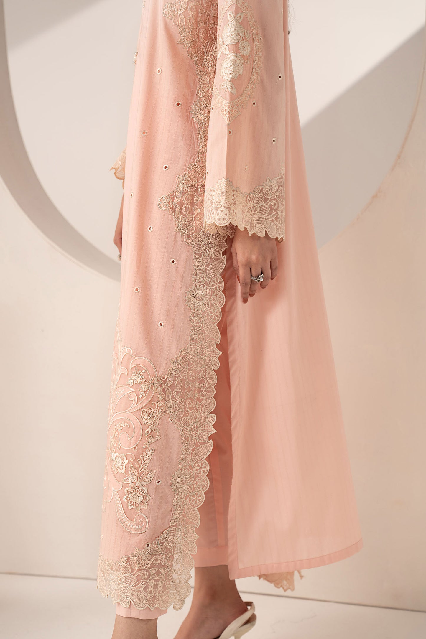 3 Piece Embroidered Dobby Lawn Suit