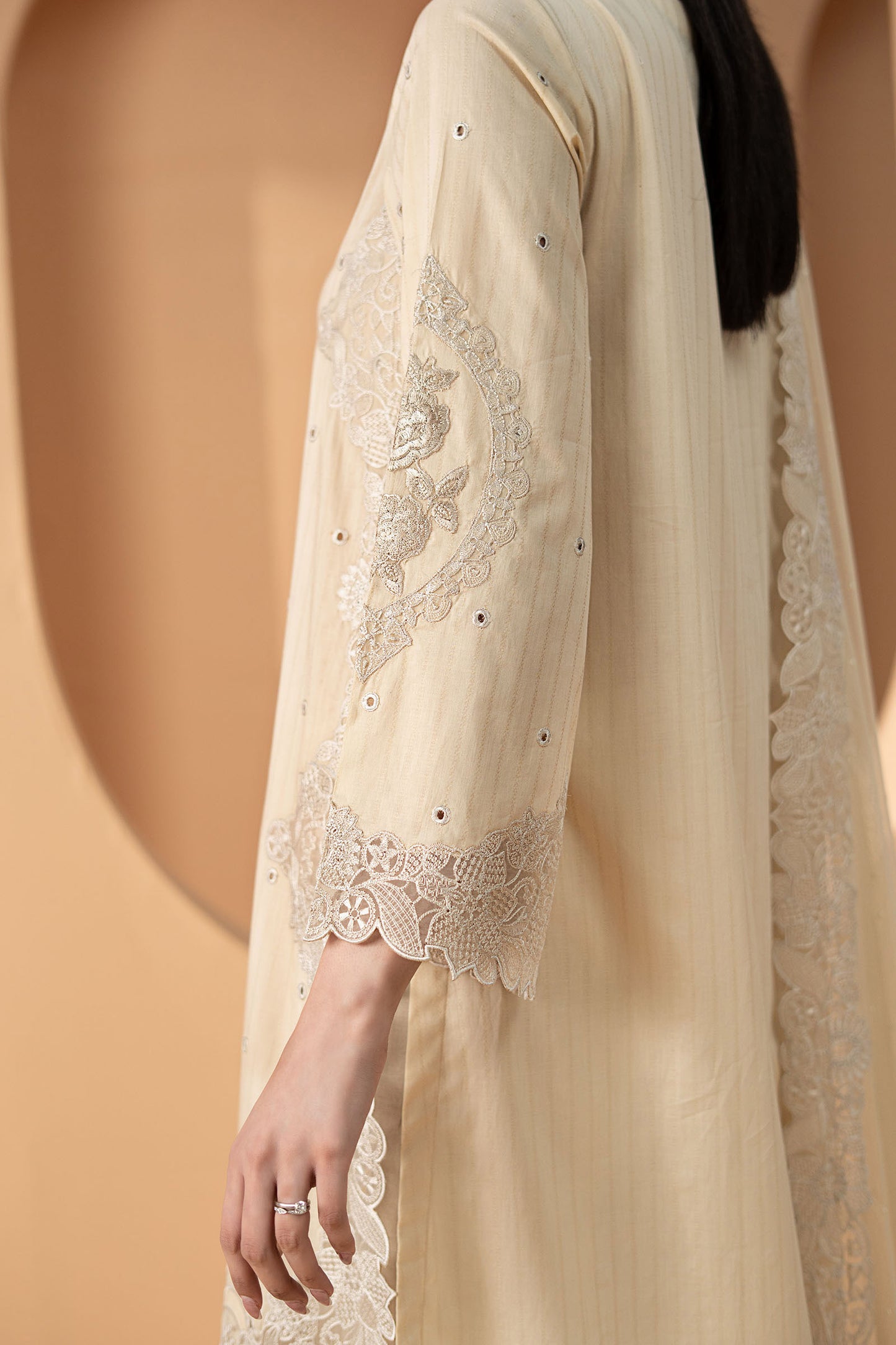 3 Piece Embroidered Dobby Lawn Suit