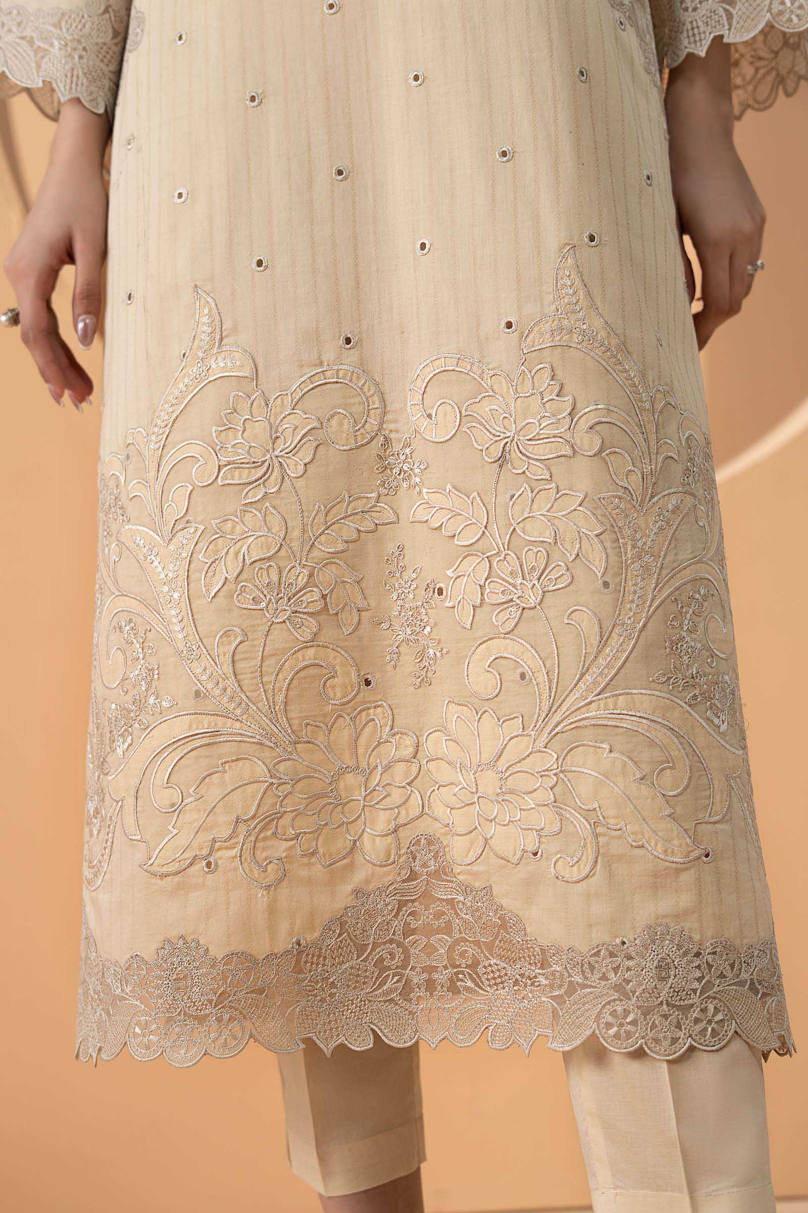 3 Piece Embroidered Dobby Lawn Suit