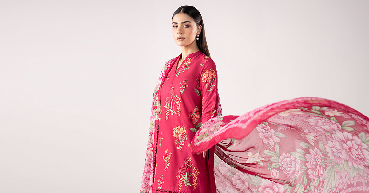 3 Piece Embroidered Lawn Suit