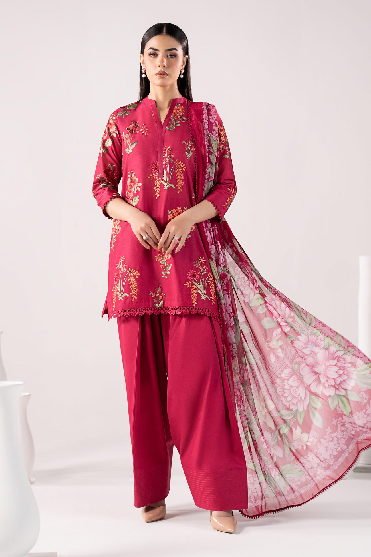 3 Piece Embroidered Lawn Suit