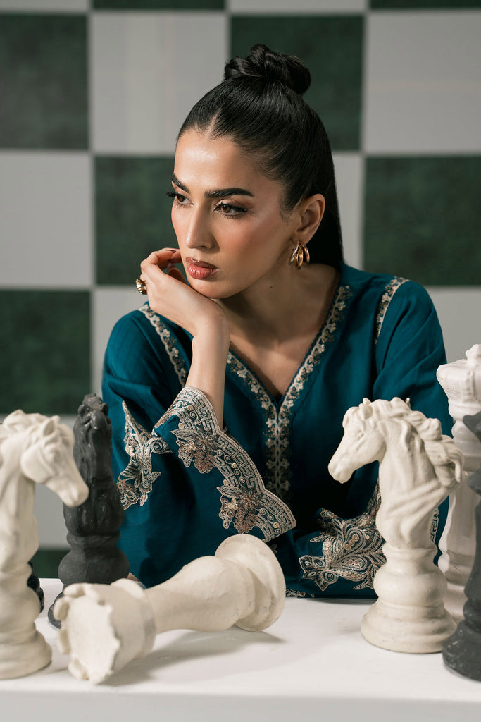 Maria B 3 Piece Embroidered Dobby Lawn Suit, view 1