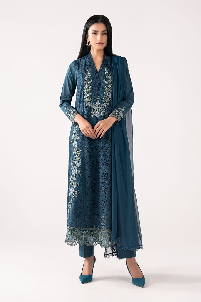 Maria B 3 Piece Embroidered Lawn Suit, view 1