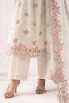3 Piece Embroidered Paper Cotton Suit
