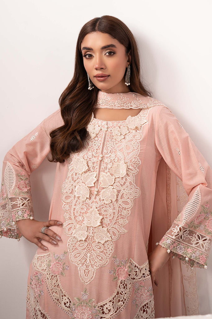Maria B 3 Piece Embroidered Dobby Lawn Suit, view 1