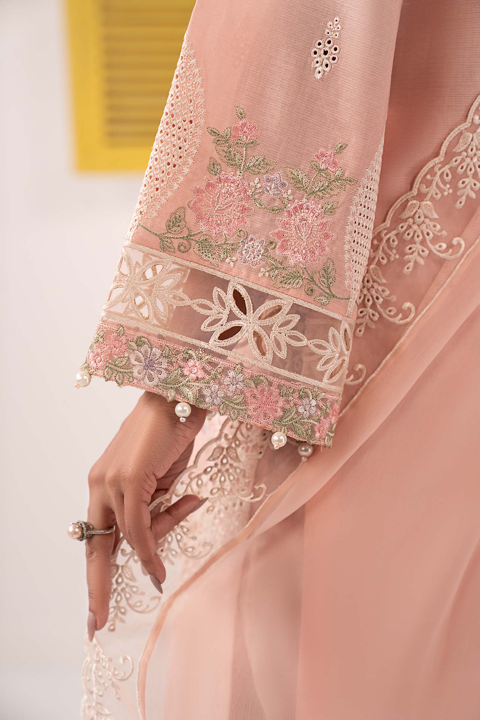 3 Piece Embroidered Dobby Lawn Suit