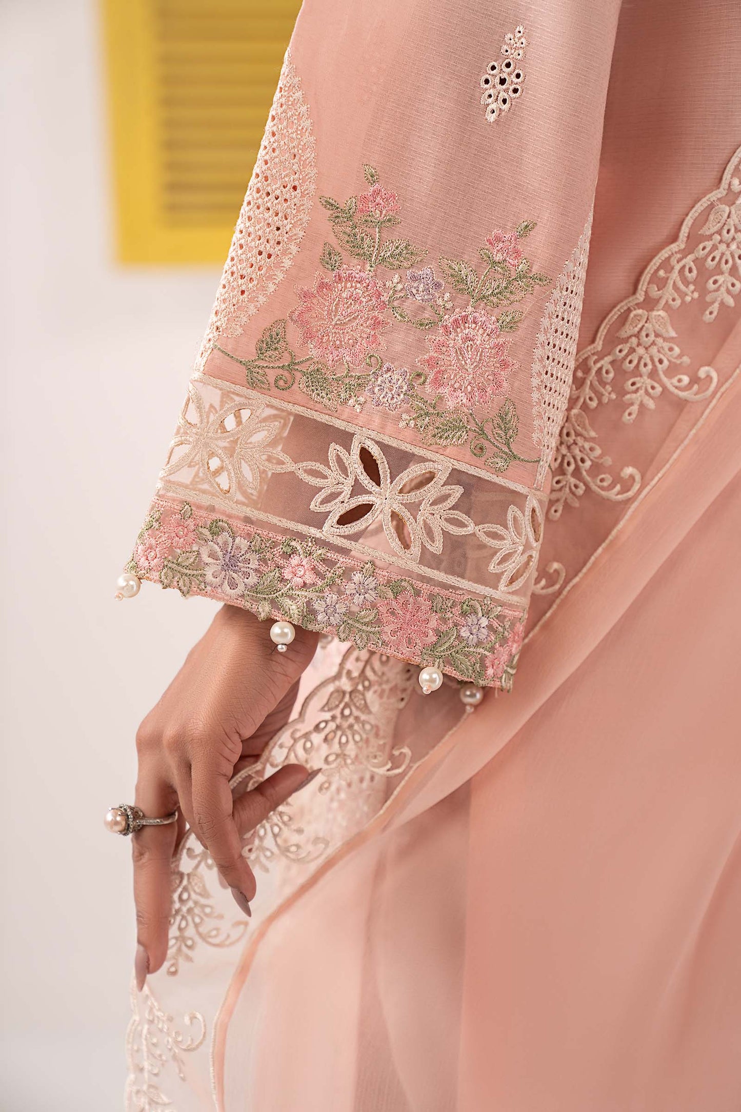 3 Piece Embroidered Dobby Lawn Suit