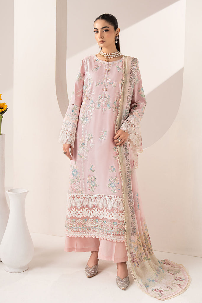 Maria B 3 Piece Embroidered Paper Silk Suit, view 1