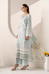 3 Piece Embroidered Paper Silk Suit