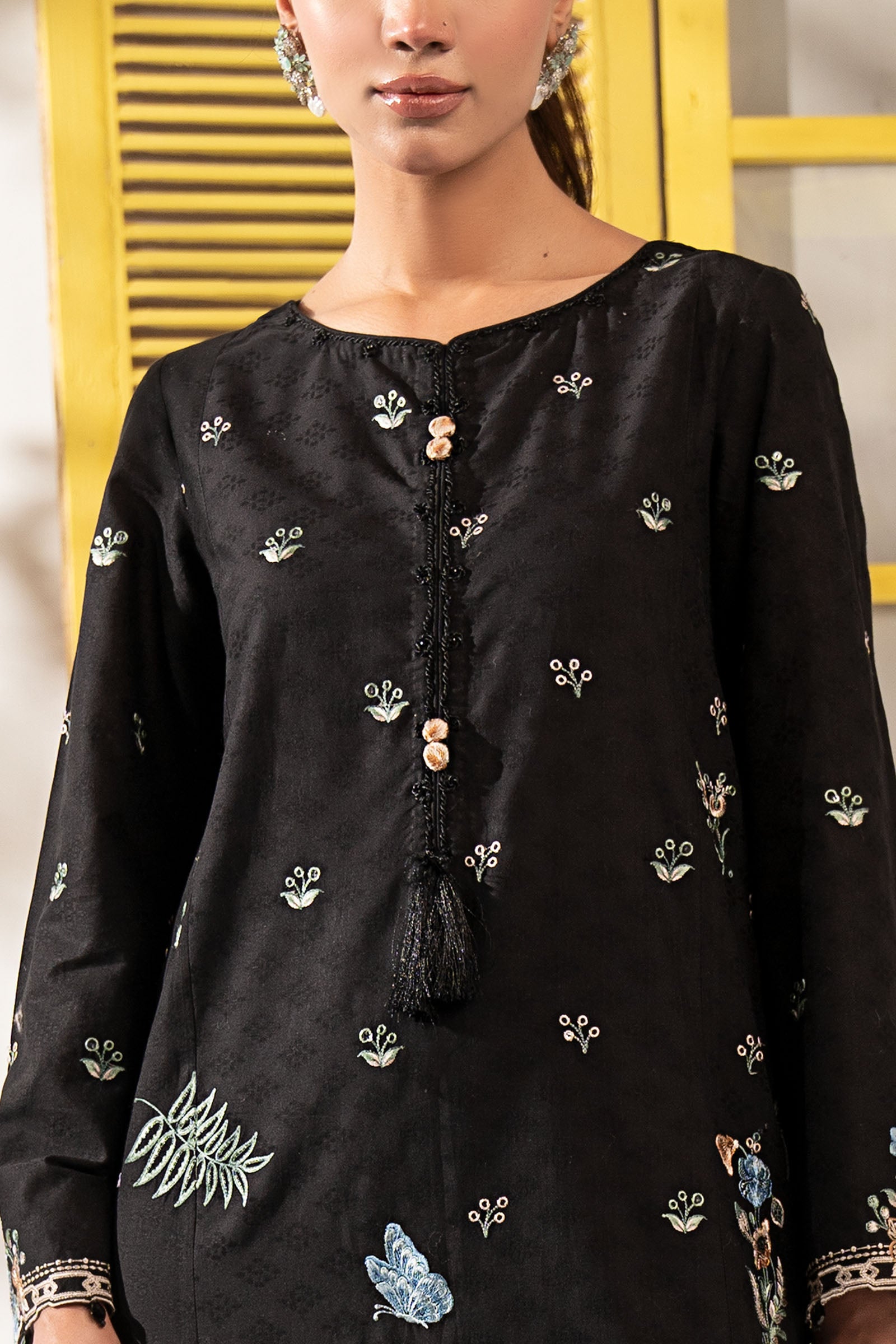 3 Piece Embroidered Dobby Lawn Suit