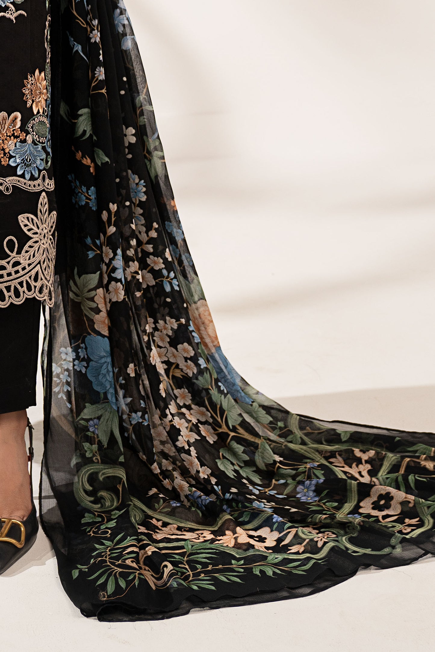 3 Piece Embroidered Dobby Lawn Suit