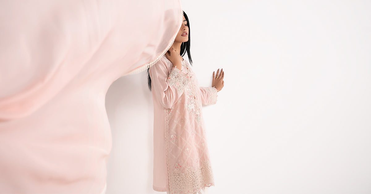 3 Piece Embroidered Dobby Lawn Suit