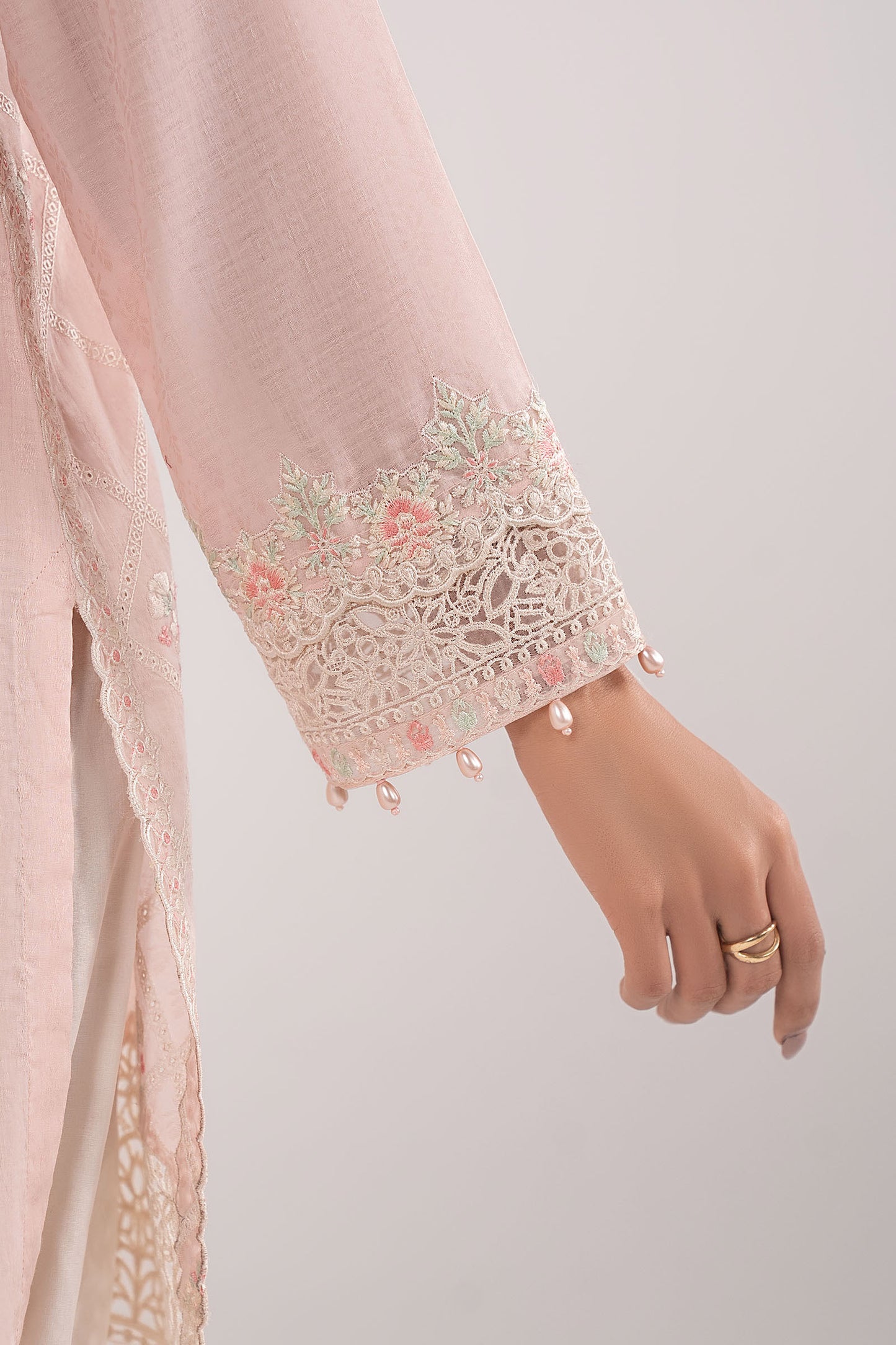 3 Piece Embroidered Dobby Lawn Suit