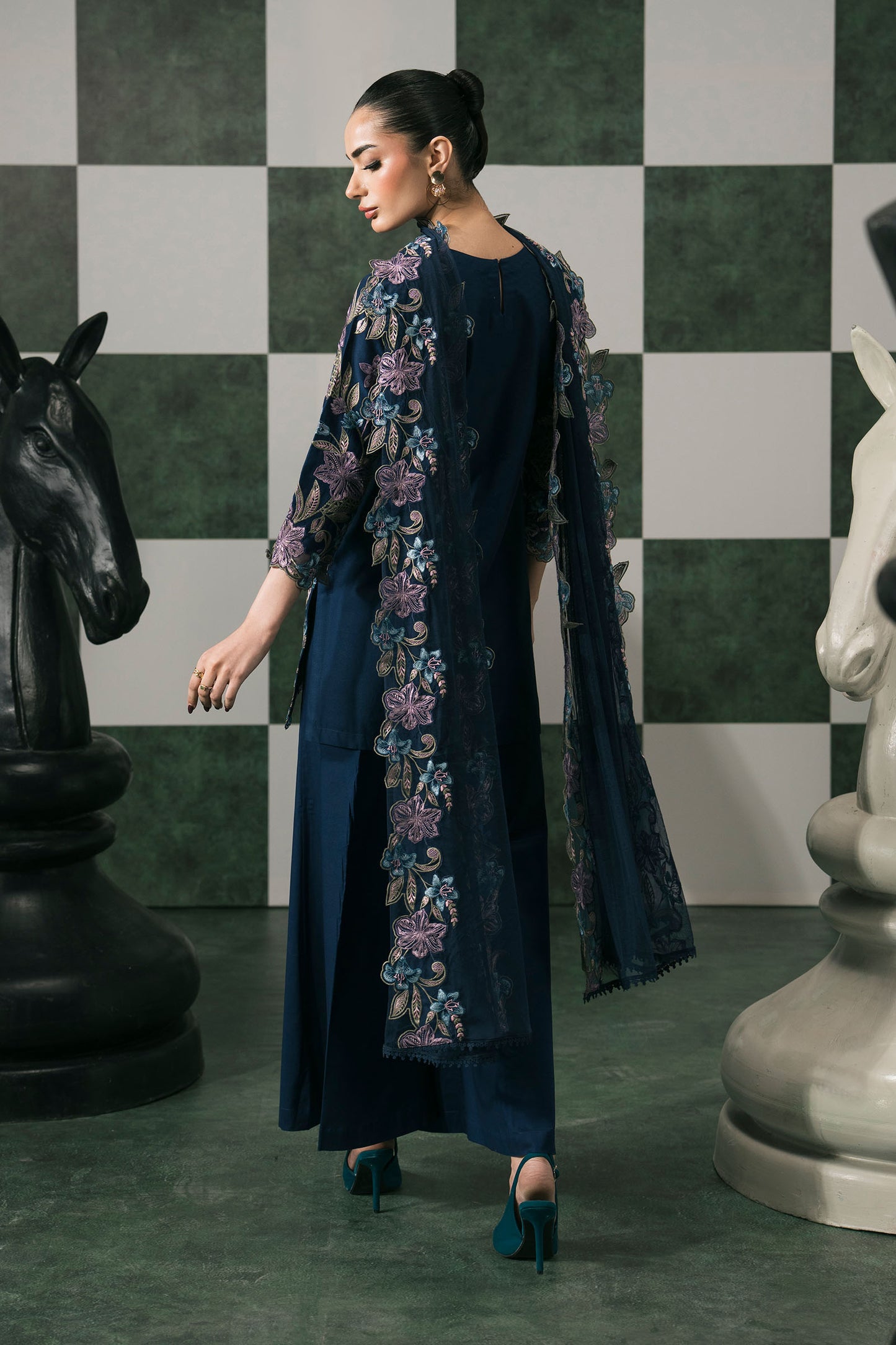 3 Piece Embroidered Dobby Lawn Suit