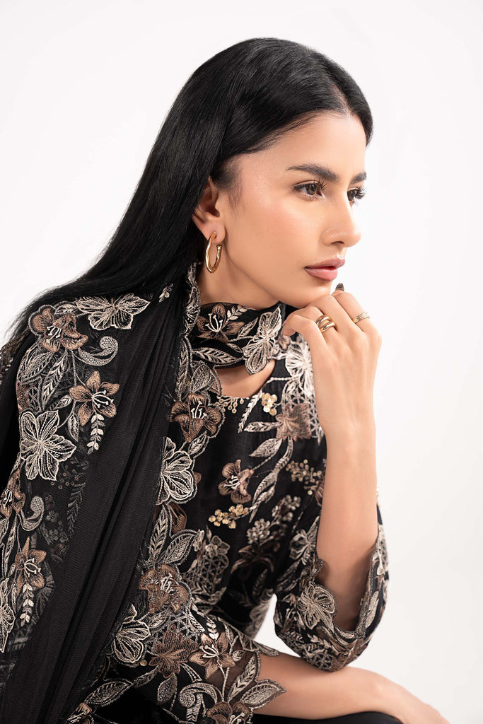 Maria B 3 Piece Embroidered Dobby Lawn Suit, view 1
