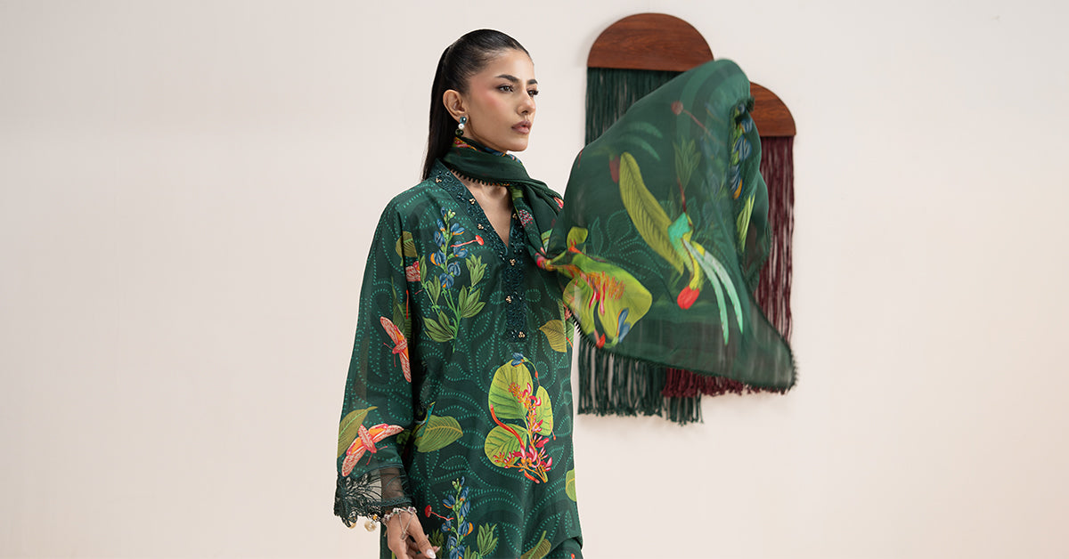 3 Piece Embroidered Lawn Suit
