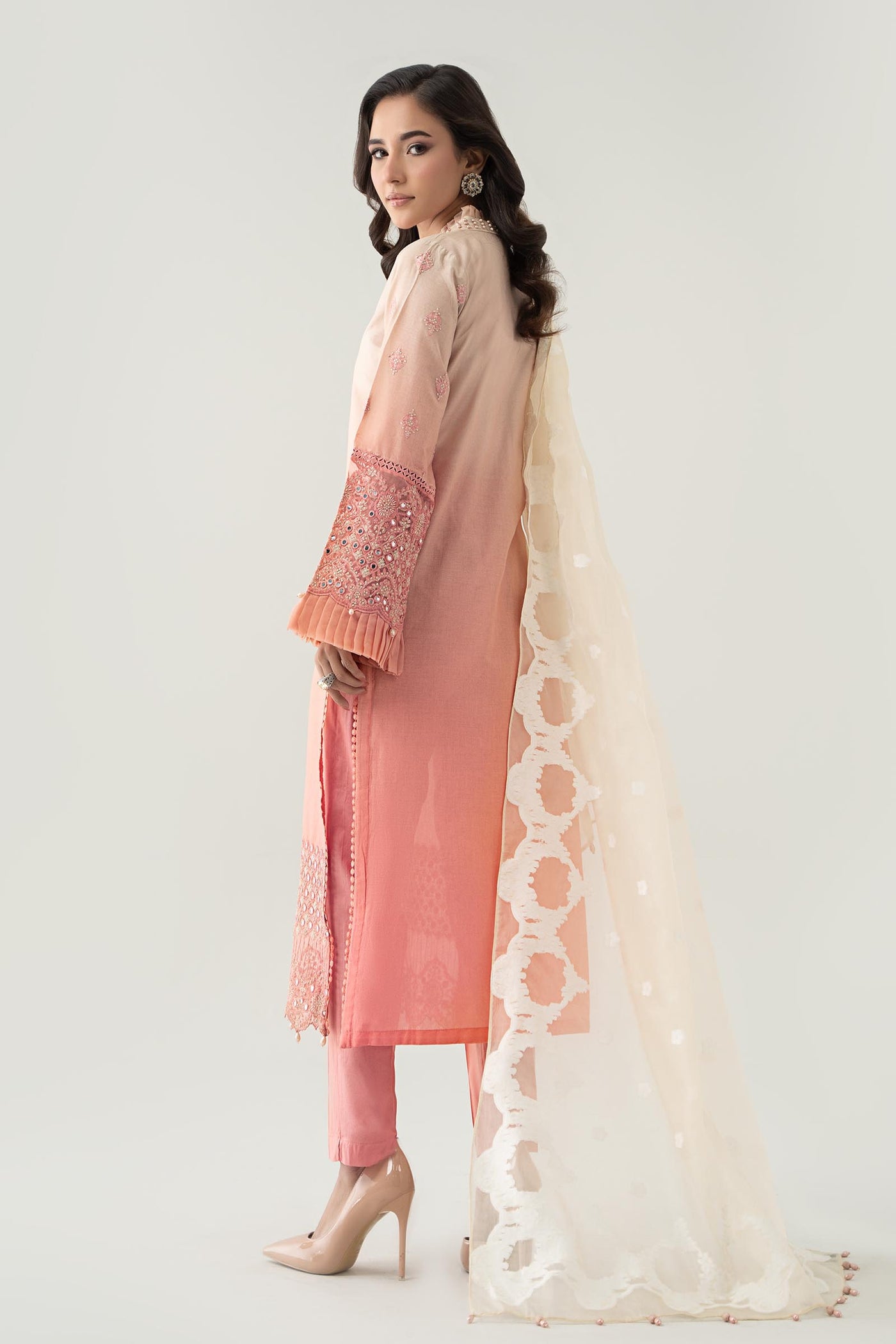 3 PIECE DYED LAWN SUIT | DW-EF23-41